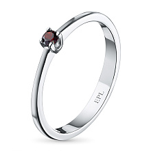 Кольцо из серебра с гранатом