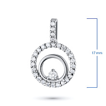 Подвеска из белого золота c бриллиантами