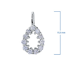 Подвеска из белого золота с бриллиантами (изготовление)