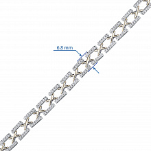 Браслет из комбинированного золота с бриллиантами (изготовление)