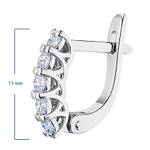 Серьги из белого золота с бриллиантами (изготовление)