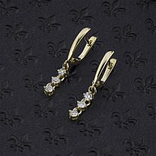 Серьги из желтого золота с бриллиантами (изготовление)