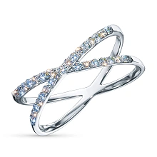 Кольцо из белого золота c бриллиантами