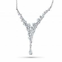 Колье из белого золота с бриллиантами (изготовление)