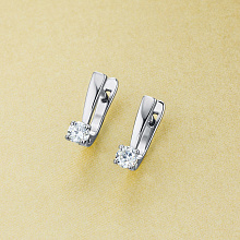 Серьги из белого золота с бриллиантами