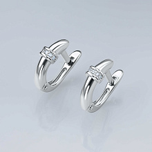 Серьги из белого золота c бриллиантами