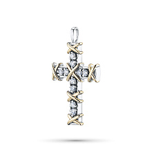 Подвеска из комбинированного золота (изготовление) с бриллиантами