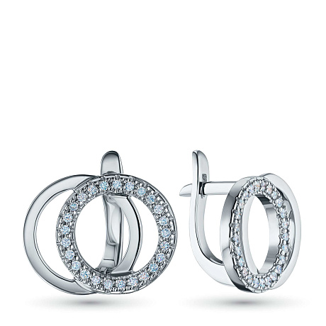 Серьги из белого золота