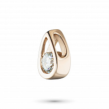 Подвеска из красного золота с бриллиантом (изготовление)