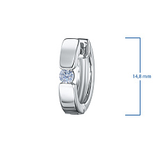 Серьги из серебра с бриллиантом