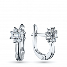 Серьги из белого золота с бриллиантами (изготовление)