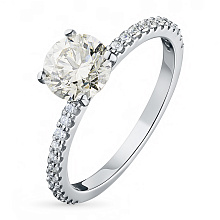 Кольцо из белого золота с бриллиантами (изготовление)