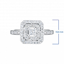 Классическое кольцо из белого золота с бриллиантами (изготовление)