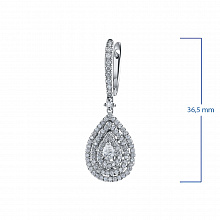 Серьги из белого золота с бриллиантами (изготовление)