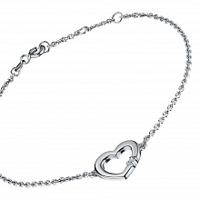 Браслет из серебра с бриллиантом (изготовление)