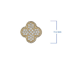 Пусеты из желтого золота c бриллиантами