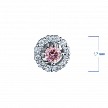 Пусеты из белого золота (изготовление) с бриллиантами