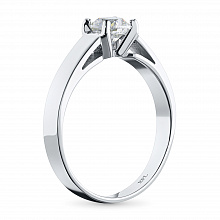 Кольцо из белого золота с бриллиантом (изготовление)