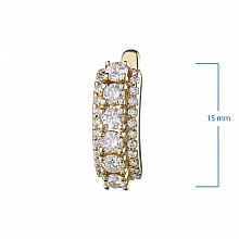 Серьги из желтого золота с бриллиантами (изготовление)