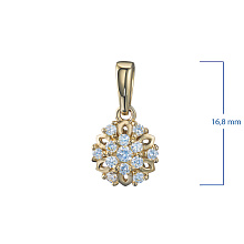 Подвеска из желтого золота c бриллиантами