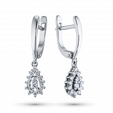 Серьги из белого золота с бриллиантами (изготовление)