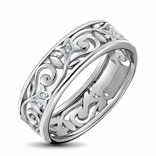 Кольцо из белого золота с бриллиантами (изготовление)