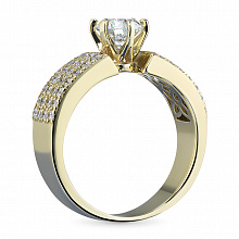 Кольцо из желтого золота с бриллиантами (изготовление)