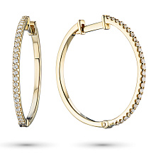 Серьги из желтого золота с бриллиантами (изготовление)