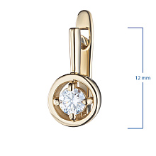 Серьги из желтого золота с бриллиантами (изготовление)