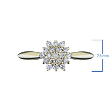 Кольцо из желтого золота с бриллиантами (изготовление)