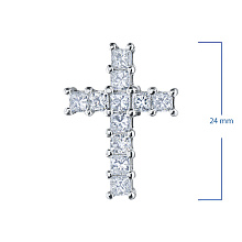 Подвеска из белого золота c бриллиантами