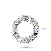 Подвеска из комбинированного золота (изготовление) с бриллиантом