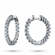 Серьги из белого золота с бриллиантами (изготовление)