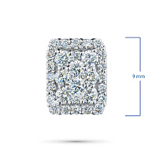 Подвеска из белого золота c бриллиантами выращенными