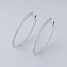 Серьги из белого золота с бриллиантами (изготовление)