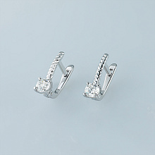 Серьги из белого золота с бриллиантами