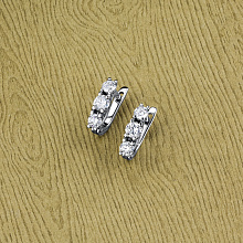 Серьги из белого золота с бриллиантами (изготовление)