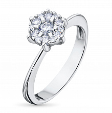 Кольцо из белого золота с бриллиантами (изготовление)