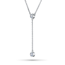 Колье из серебра c бриллиантами