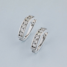 Серьги из белого золота с бриллиантами (изготовление)