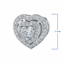 Пусеты из белого золота с бриллиантами (изготовление)