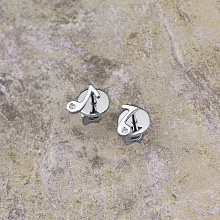 Пусеты из белого золота с бриллиантом (изготовление)