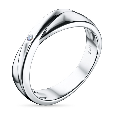 Обручальное кольцо из серебра