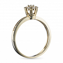 Кольцо из желтого золота с бриллиантами (изготовление)