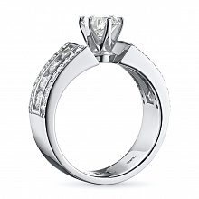 Кольцо из белого золота с бриллиантами (изготовление)