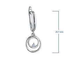 Серьги из серебра с бриллиантом