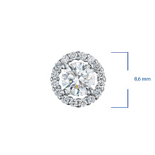 Классическая подвеска из белого золота c бриллиантами выращенными