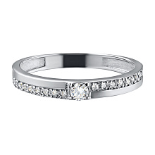 Кольцо из белого золота с бриллиантами