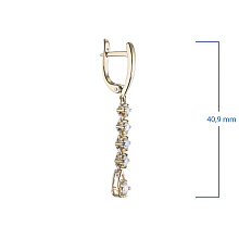 Серьги из желтого золота c бриллиантами