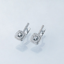 Серьги из белого золота с бриллиантами (изготовление)